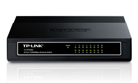 

Коммутатор неуправляемый TP-LINK TL-SF1016D 16xUTP 10/100, пластик, TL-SF1016D