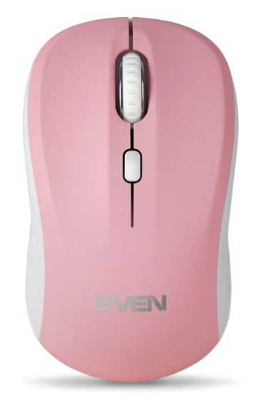 

Мышь Wireless Sven SV-017842 RX-230W розовая (2,4 GHz, 3+1кл., 800-1600DPI, Soft Touch, блистер), RX-230W