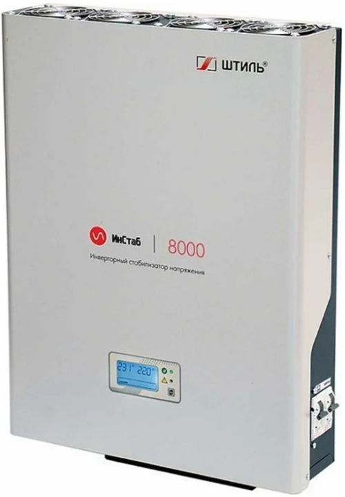 

Источник бесперебойного питания IS8000 ШТИЛЬ Стабилизатора напряжения: 8000 ВА; инверторный; вх 90-310В; вых 216/224В; настенный, IS8000