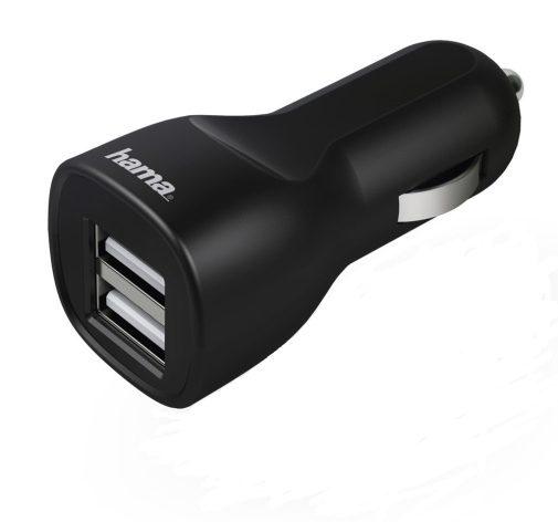Изображение товара Автомобильное зарядное устройство Hama H-1401660 с двумя USB для быстрой зарядки