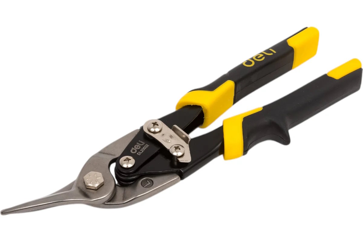 

Ножницы по металлу Deli DL20032 (правый рез) 250мм, режущая кромка CrV, двухкомпонентная ручка, DL20032