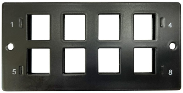 Изображение товара Планка для точек консолидации Eurolan 8 портов Keystone модель 27P-00-37BL