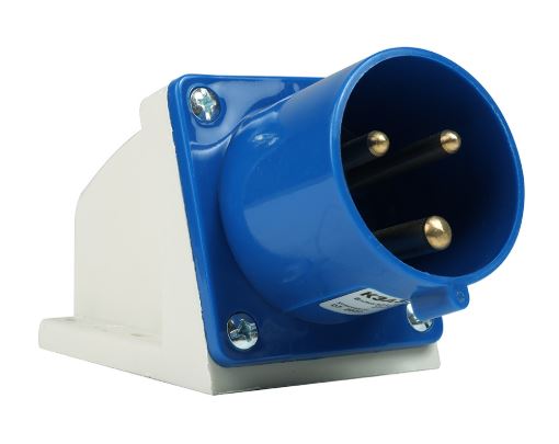 

Вилка КЭАЗ 241216 523-32А-6h-220AC-2P+PE-IP44 для монтажа на поверхность, 241216