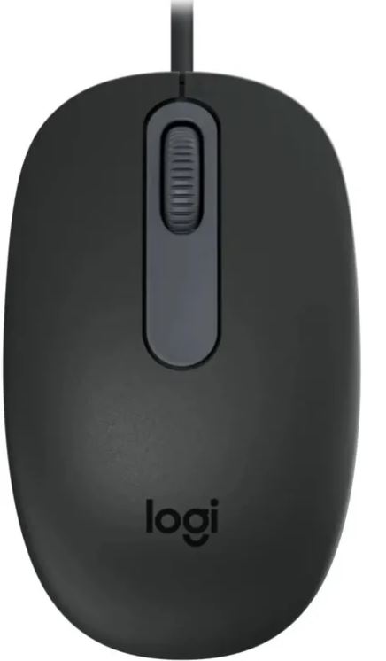 Мышь Logitech M86 910-007661 черная, оптическая, 8000dpi, USB для ноутбука 2but
