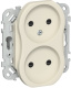 фото Розетка двухместная без заземления  IEK FI-R23-10-1-K86