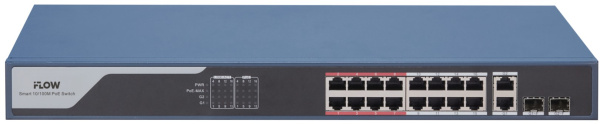 Изображение товара Коммутатор iFlow F-SW-EM418POE-VM 16 портов PoE управляемый