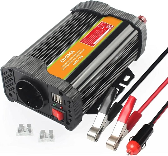 

Инвертор автомобильный Digma AI400-12W 400Вт, AI400-12W