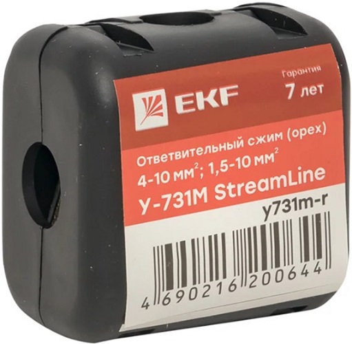 

Сжим EKF y731m-r ответвительный (орех) У731М (4-10 мм2; 1,5-10 мм2) розн. стикер StreamLine, y731m-r