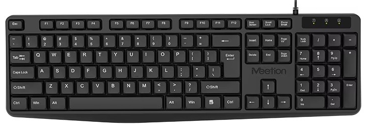 

Клавиатура Meetion K200 USB, 104 клавиши, чёрная, K200