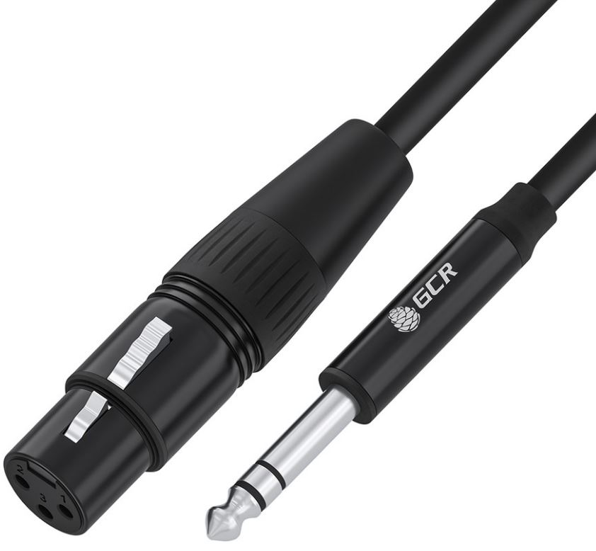 

Кабель микрофонный Greenconnect GCR-53442 15.0m, stereo jack 6,35mm / XLR, M/F, черный, AL case черный, GCR-53442
