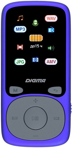 

Плеер Digma B4 8GB/синий/1.8"/FM/microSDHC, B4