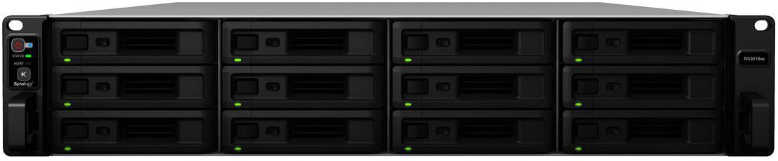 

Сетевое хранилище Synology RS3618xs 12x3.5"/2.5" SATA, RAID 0/1/5/6/10, 4xGbLAN (2x10GbLAN доп. платой, приобретается отдельно), 2xUSB 3.0, 2U, без HD, RS3618xs