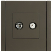 фото Розетка телевизионная IEK FP-AF20-O-K03