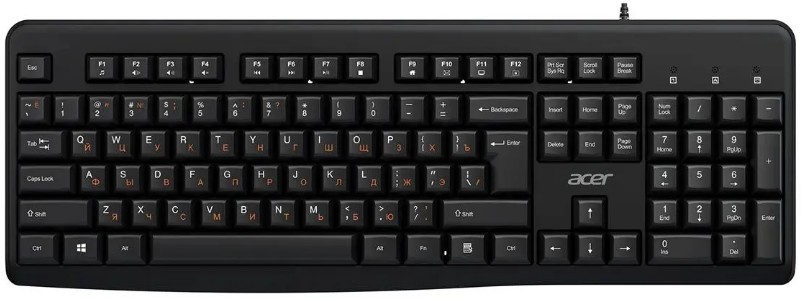 

Клавиатура Acer OKW500 ZL.KBDEE.01T черный USB Multimedia кабель 1.8м, OKW500