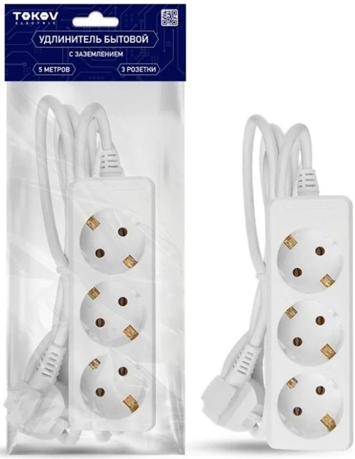 фото Удлинитель  TOKOV ELECTRIC TKE-C01-BU3-5-1-Z