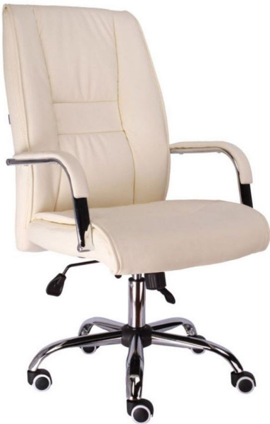 Изображение товара Кресло офисное Everprof Kent кремового цвета из экокожи