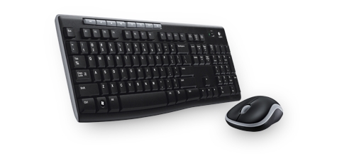 

Клавиатура и мышь беспроводная (комплект) Logitech MK270 черный, 920-004518, MK270