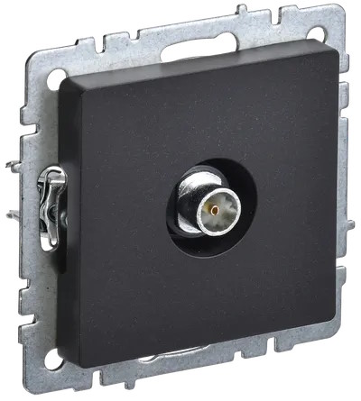 

Розетка IEK BR-A10-O-K02 телевизионная оконечная TV СП Brite РТВ11-0-БрЧ черная, BR-A10-O-K02