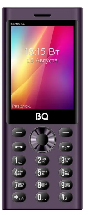 

Мобильный телефон BQ 2832 Barrel XL Purple+Black 2.8", BT, 0.08MP, SIM: 3, 1400 mAh, 2832 Barrel XL Purple+Black