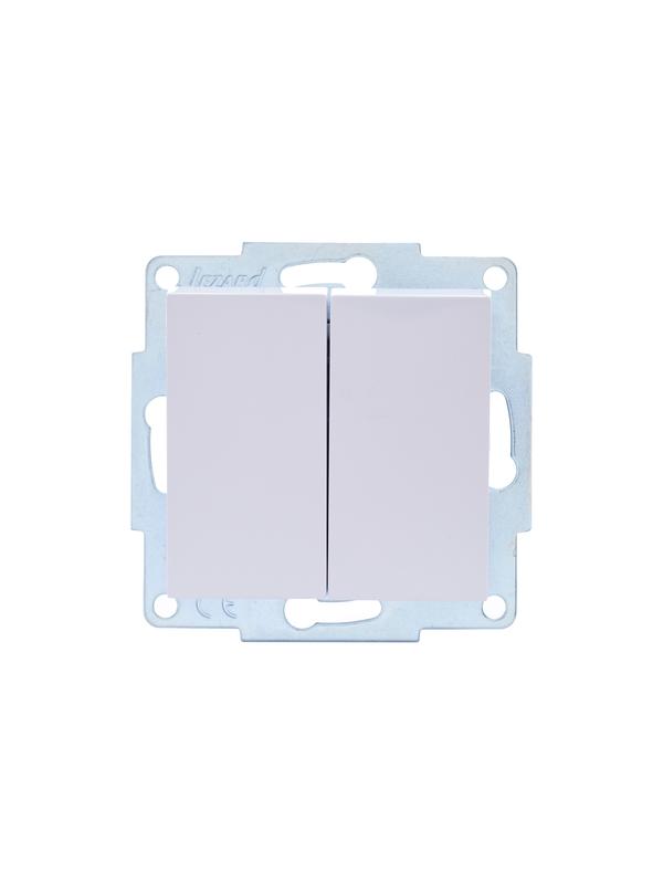 

Выключатель Lezard 742-0288-101 Vesna 2-кл. СП механизм бел., 742-0288-101