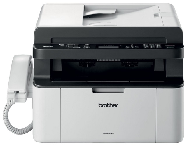 

МФУ Brother MFC-1815R A4, 16Мб, 20cтр/мин, GDI, факс, трубка, ADF10, USB, лоток 150л, старт.картридж 1000стр, MFC-1815R