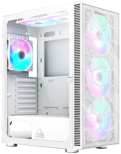 

Корпус ATX Montech X3 MESH White без БП, боковая панель из закалённого стекла, 2*USB 2.0, USB 3.0, X3 MESH White