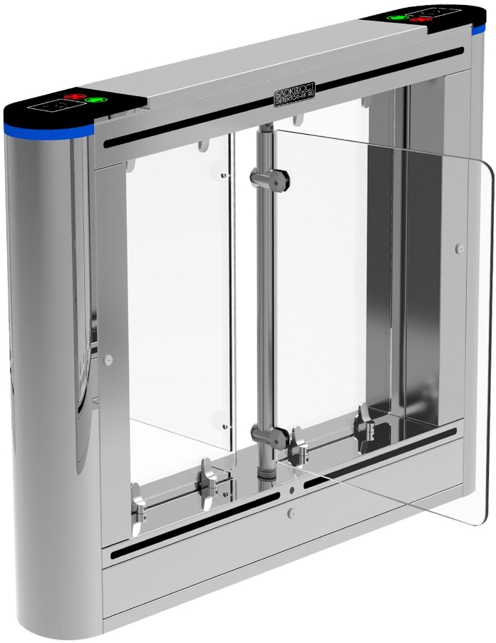 

Турникет БЛОКПОСТ РСП 1000 автоматический, с функцией "антипаника", комплект считывателей (HID, E-Marine), створки - стекло, пульт управления с кабеле, РСП 1000