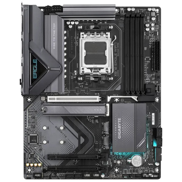 

Материнская плата ATX GIGABYTE X870 EAGLE WIFI7 1.1 (AM5, AMD X870, 4*DDR5 (8200), 4*SATA 6G RAID, 3*M.2, 3*PCIe, WiFi, BT, HDMI, 4*USB 3.2, 4*USB 2.0, X870 EAGLE WIFI7 1.1