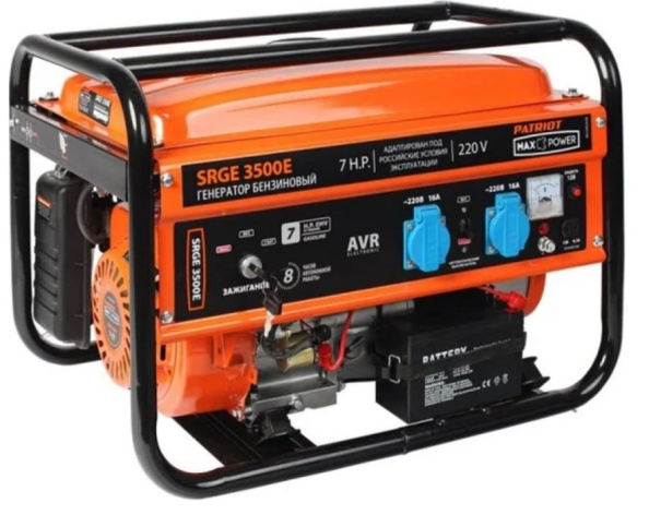 Изображение товара Patriot SRGE 3500E - бензиновый генератор 3 кВт 3500 Вт