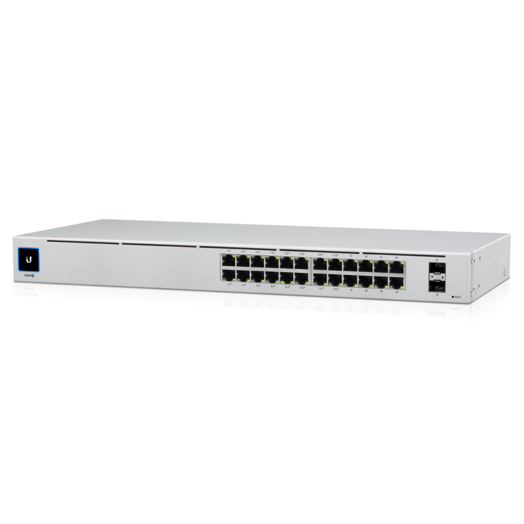 

Коммутатор управляемый Ubiquiti UniFi Switch USW-24-POE Gen2 USW-24-POE-EU 1 Гбит/с LAN: 24, SFP порты: 2, Количество портов PoE out:16, UniFi Switch USW-24-POE Gen2