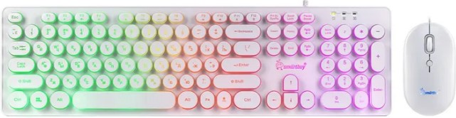 

Клавиатура и мышь SmartBuy ONE 328327 проводной с подсветкой белый (1/20), ONE 328327