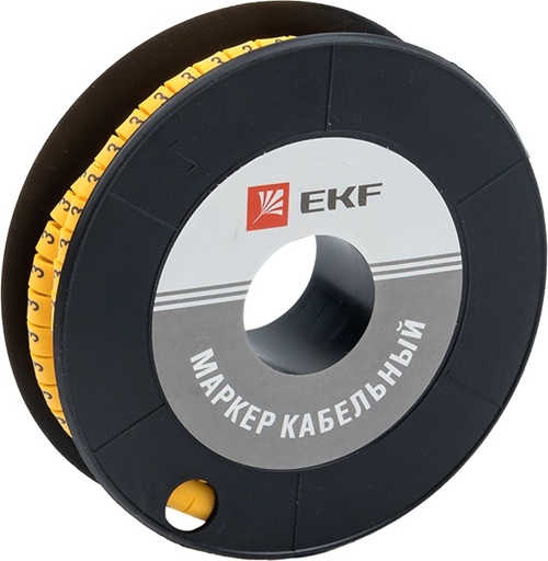

Маркер на кабель EKF plc-KM-4-3 4,0 мм2 "3" (500 шт.) (ЕС-2), plc-KM-4-3