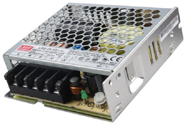 

Преобразователь AC-DC сетевой Mean Well LRS-75-12 импульсный; модульный, 72Вт, вход 85…264В AC, 12ВDC, 6А, 99x97x30мм, -30…+70°С, LRS-75-12