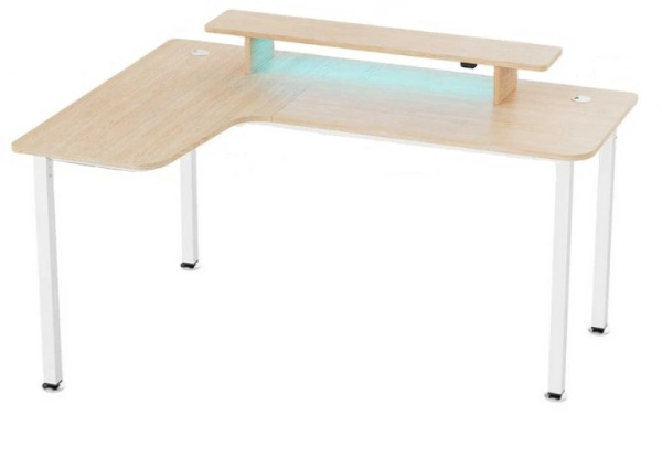 Изображение товара Стол компьютерный Eureka ERK-L60L-MW для игровой и рабочей станции