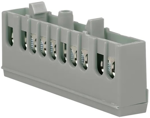 

Шина EKF sn0-63-10-is "фаза" L (6x9мм) 10 отв. латунь серый изолир. корп. на DIN-рейку, sn0-63-10-is