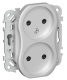 фото Розетка двухместная без заземления  IEK FI-R23-10-1-K47 в Санкт-Петербургe