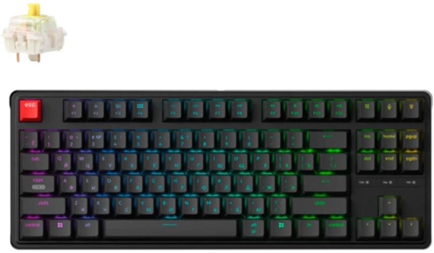 

Клавиатура Keychron C3 Pro C3PX-H4Z-RU TKL, механическая, 87 клавиш, цвет Black, переключатели Super Banana, C3 Pro