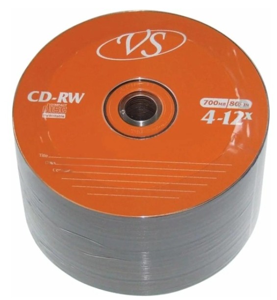 Диск CD-RW VS VSCDRWB5003 80 4-12x Bulk/50 (620168)