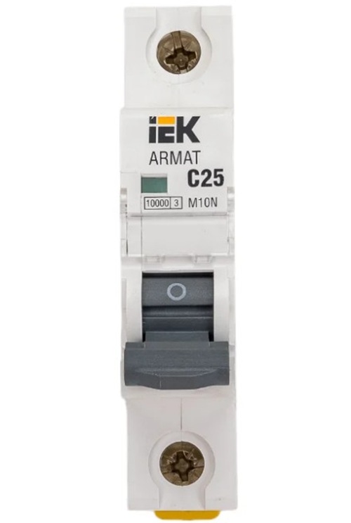 

Автоматический выключатель IEK AR-M10N-1-C025 ARMAT M10N 1P C 25А, AR-M10N-1-C025
