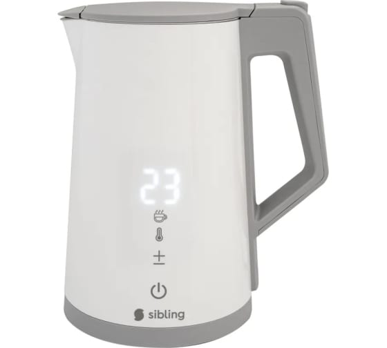 

Чайник Sibling Powerspace-SK умный электрический (бело-серый), Powerspace-SK