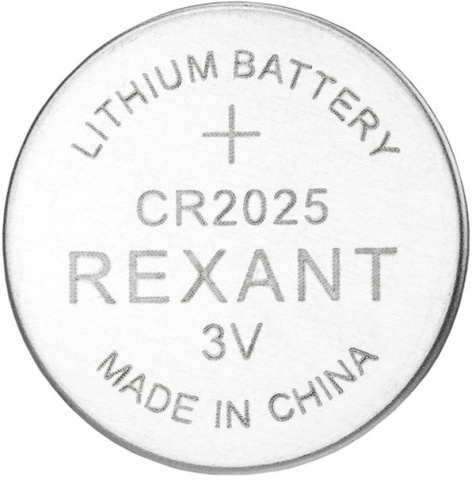 Изображение товара Батарейка Rexant 39-1107 CR2025 литиевая 3 В 160 мАч в блистере 5 шт
