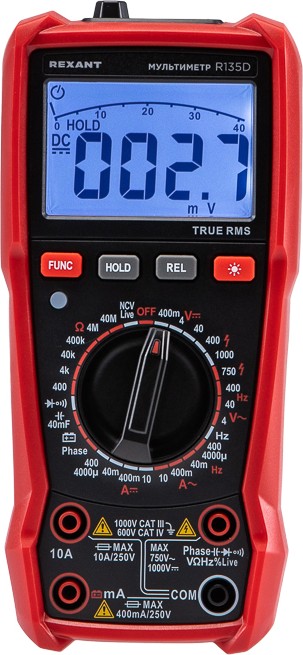 

Мультиметр Rexant 13-3151 универсальный R135D, 13-3151