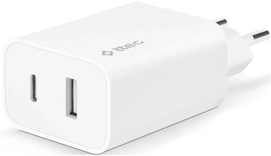 

Зарядное устройство сетевое TTEC 2SCS25B SmartCharger Duo USB-C+USB-A Travel 2.4A. Цвет: белый, 2SCS25B