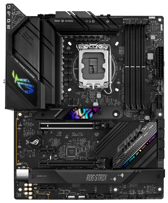 

Материнская плата ATX ASUS ROG STRIX B760-F GAMING WIFI (LGA1700, B760, 4*DDR5 (7800), 4*SATA 6G RAID, 3*M.2, 4*PCIE, 2.5Glan, WiFi, BT, HDMI, DP, 2*U, ROG STRIX B760-F GAMING WIFI
