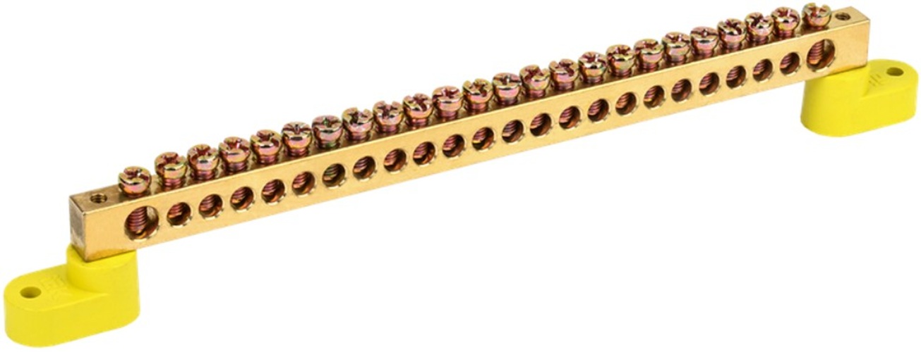 

Шина IEK YNN10-812-24C2-K05 PE земля на двух угловых изол ШНИ-8х12-24-У2-Ж, YNN10-812-24C2-K05