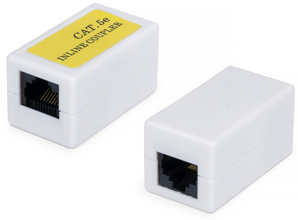 Изображение товара Адаптер проходной Cabeus CA-8P8C-C5e-WH для RJ-45