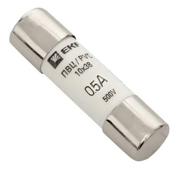 

Предохранитель EKF pvc-10x38-0,5 цилиндрический ПВЦ (10х38) 0,5А, pvc-10x38-0,5