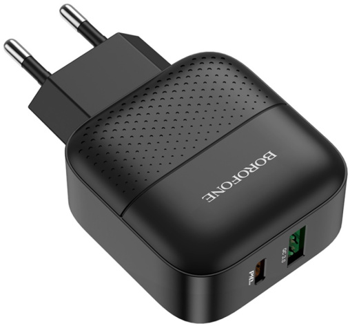Изображение товара Зарядное устройство Borofone BA46A USB USB-C мощностью 18 Вт быстрая зарядка
