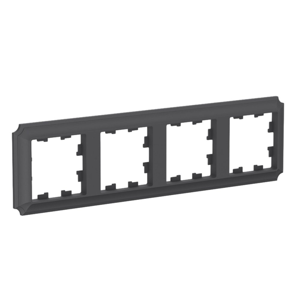 

Рамка четверная Systeme Electric ATN101404 AtlasDesign ANTIQUE универсальная, Базальт, ATN101404