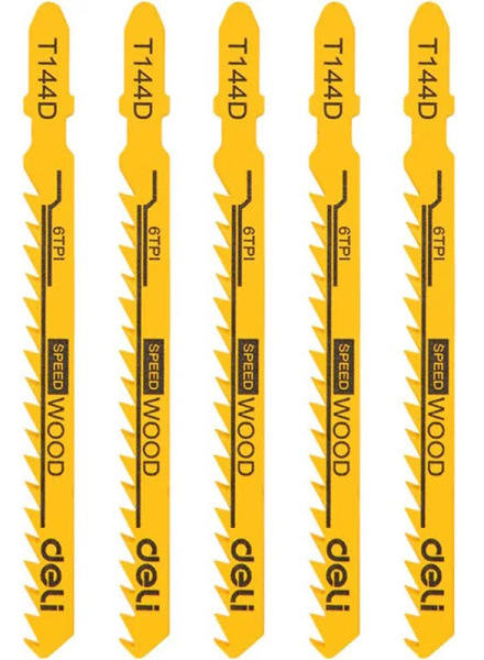 Изображение товара Набор пилок для электролобзика Deli DH-QJT006-E2 быстрый распил по дереву